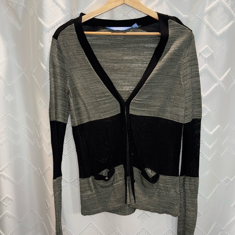 Green/black cardigan